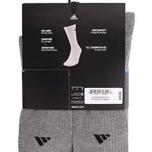 adidas Men's Athletic Cushioned Crew Socks (6-Pack